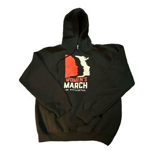 GILDAN WOMEN'S MARCH ON WASHINGTON Black Hoodie Pullover Sweatshirt small